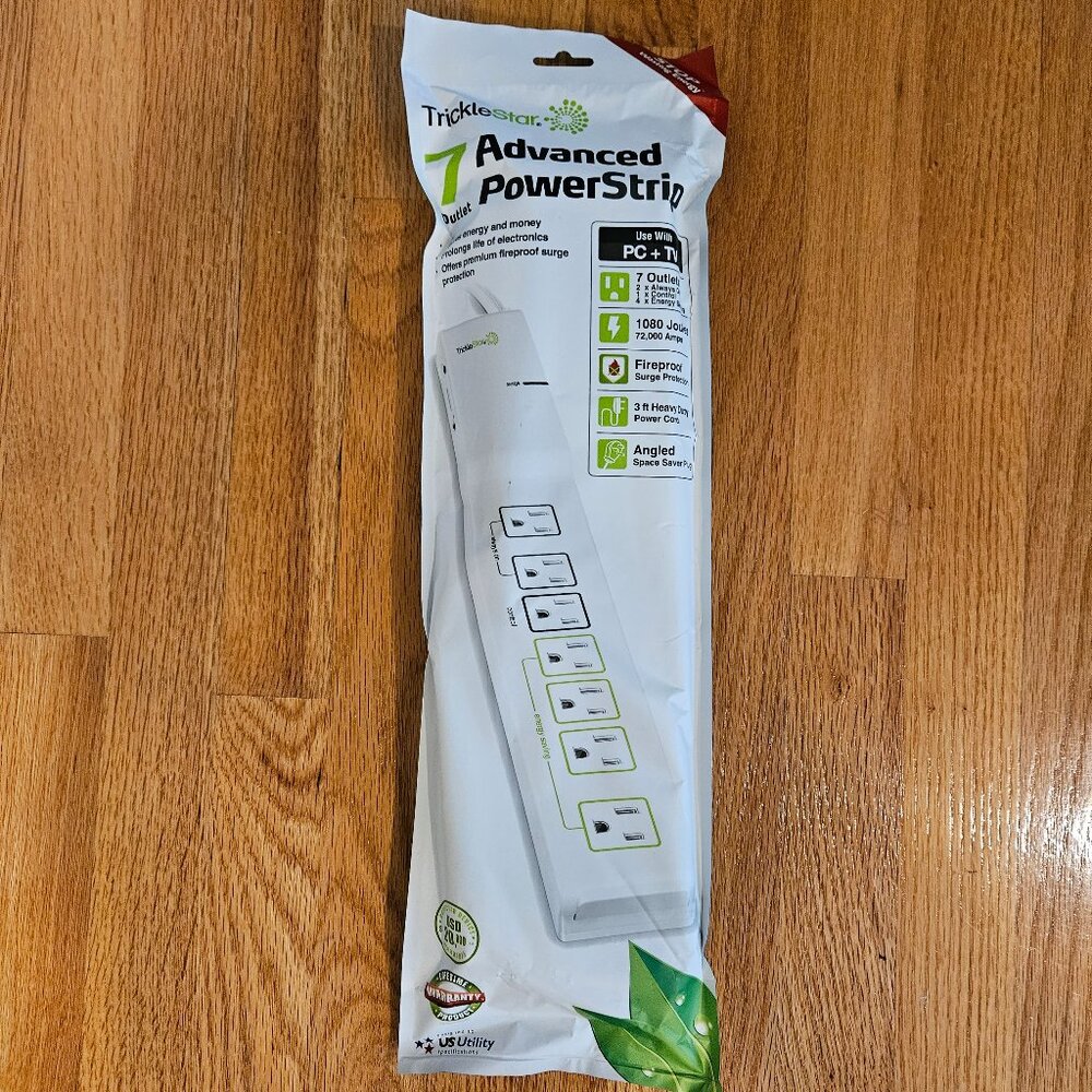 NEW TrickleStar 7 Outlet Advanced PowerStrip, TS1118